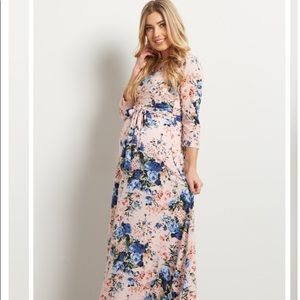 PINKBLUSH maternity wrap dress - small maxi
